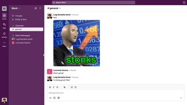 Slack Clone Screenshot